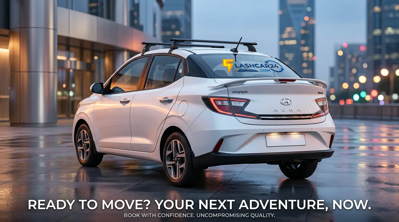 Hyundai Aura scenic side exterior shot